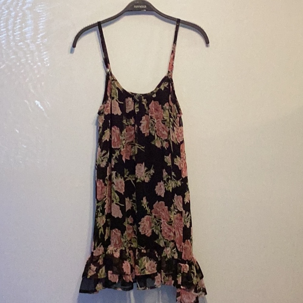 Forever 21 sheer floral mini dress size small